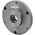 Shars 6" Fully Machined Threaded Back Plate 1-1/2-8 for 3 or 4 Jaw Self Center Chuck 202-6109 S