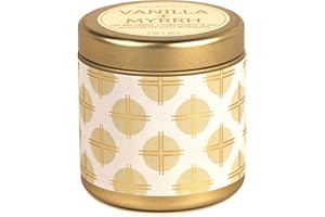 Paddywax Kaleidoscope Collection Scented Travel Tin Candle, 3-Ounce, Vanilla Bean & Myrrh