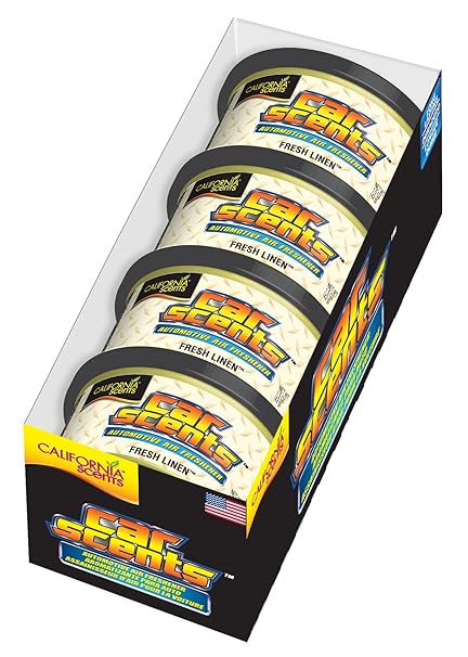 California Scents CCS-444TR Lufterfrischer „Fresh Linen“, 4 Stück
