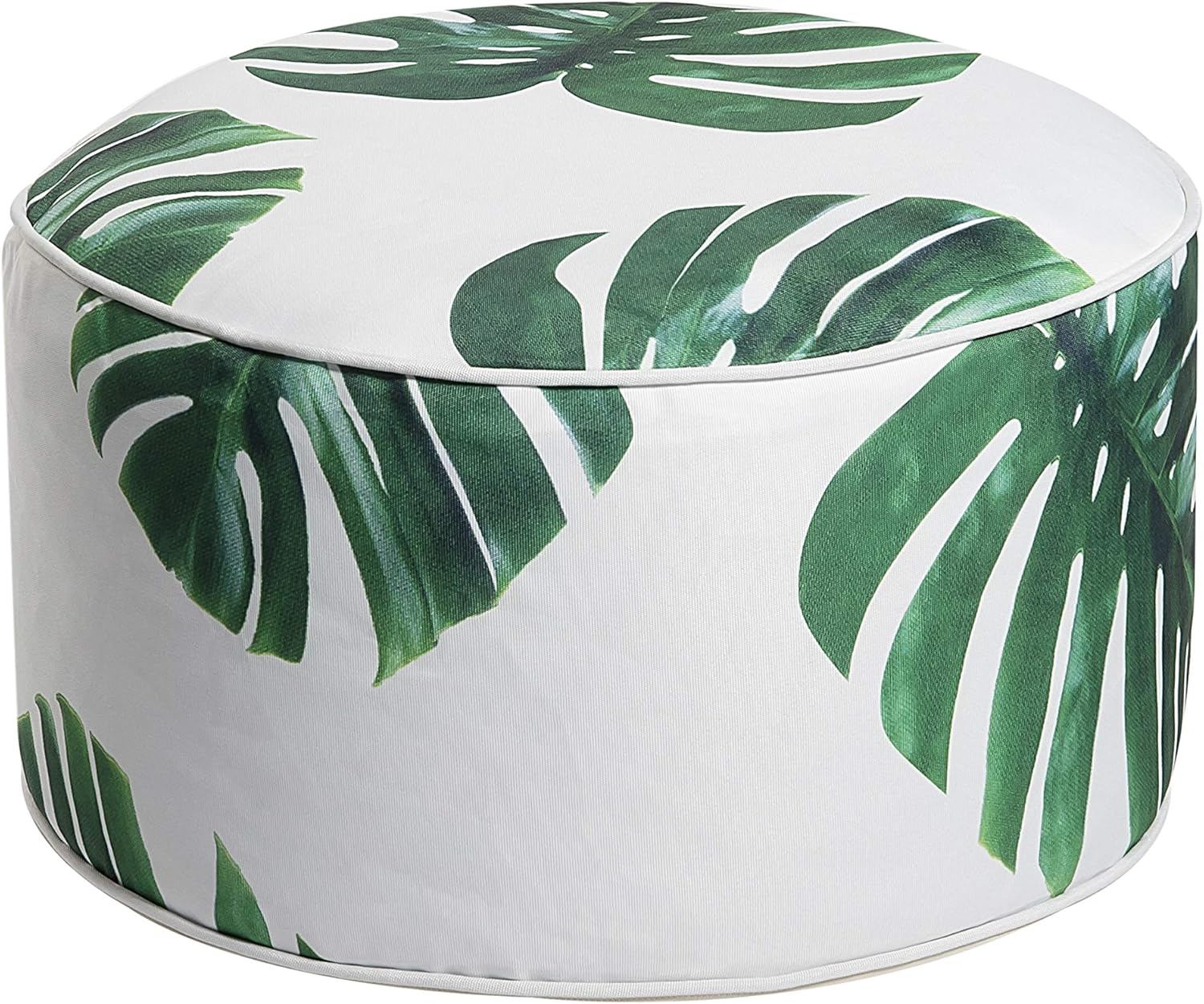 Art Leon Outdoor Inflatable Ottoman Leaf Green Round Patio