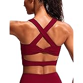 Sports Bras for Women Criss-Cross Back Padded Workout Tank Tops Medium Support Crop Tops for Women