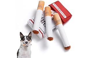 Pawsible Squeaky Cigarette Dog Toy: Funny Cool Interactive Plush Dog Toys, Birthday Gift Pet Supplies for Small, Medium Breed