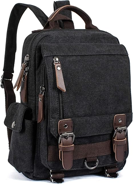 leaper retro messenger bag canvas shoulder backpack travel rucksack sling bag