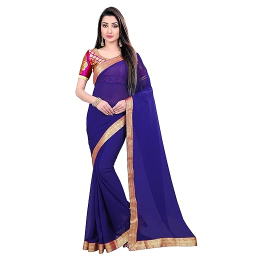 Anand Sarees Chiffon with Blouse Piece Saree
