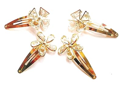 Buy Partywear 4 Pieces Set Stylish Golden Rhinestone Metal Combo