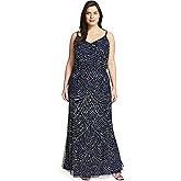 Adrianna Papell Women's Long Blouson Dress