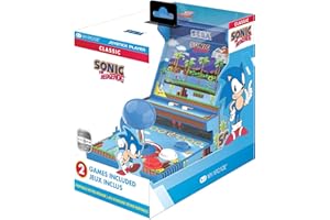 My Arcade Sonic Joystick Player: Sonic The Hedgehog Retro Game Console, 2 Games in 1, Sega Classic Arcades, 3.5" Full Color Display