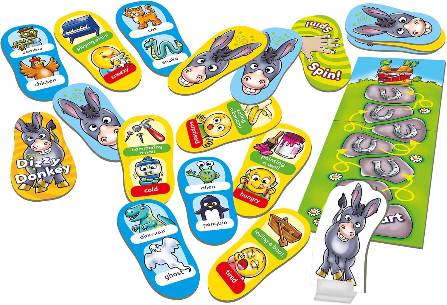 Orchard Toys Dizzy Donkey Game, A Charades Style Action and Performance Game, Family Games, Educational Games and Toys - Image 3