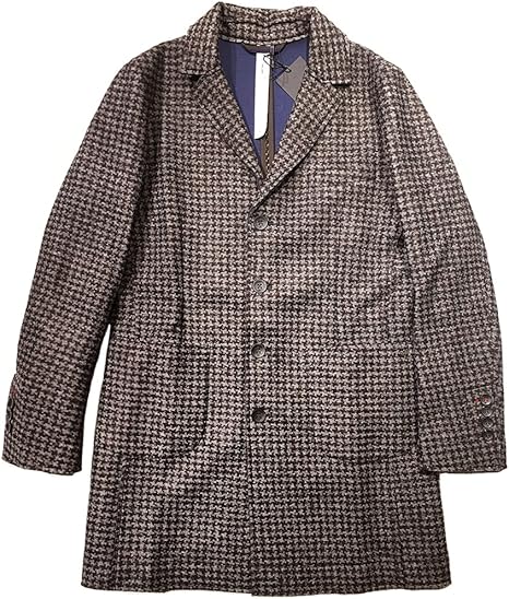 Amazon メイソンズ Mason S メンズ 千鳥格子 チェスターコート ウール混素材 サイズ 48 コート ジャケット 通販