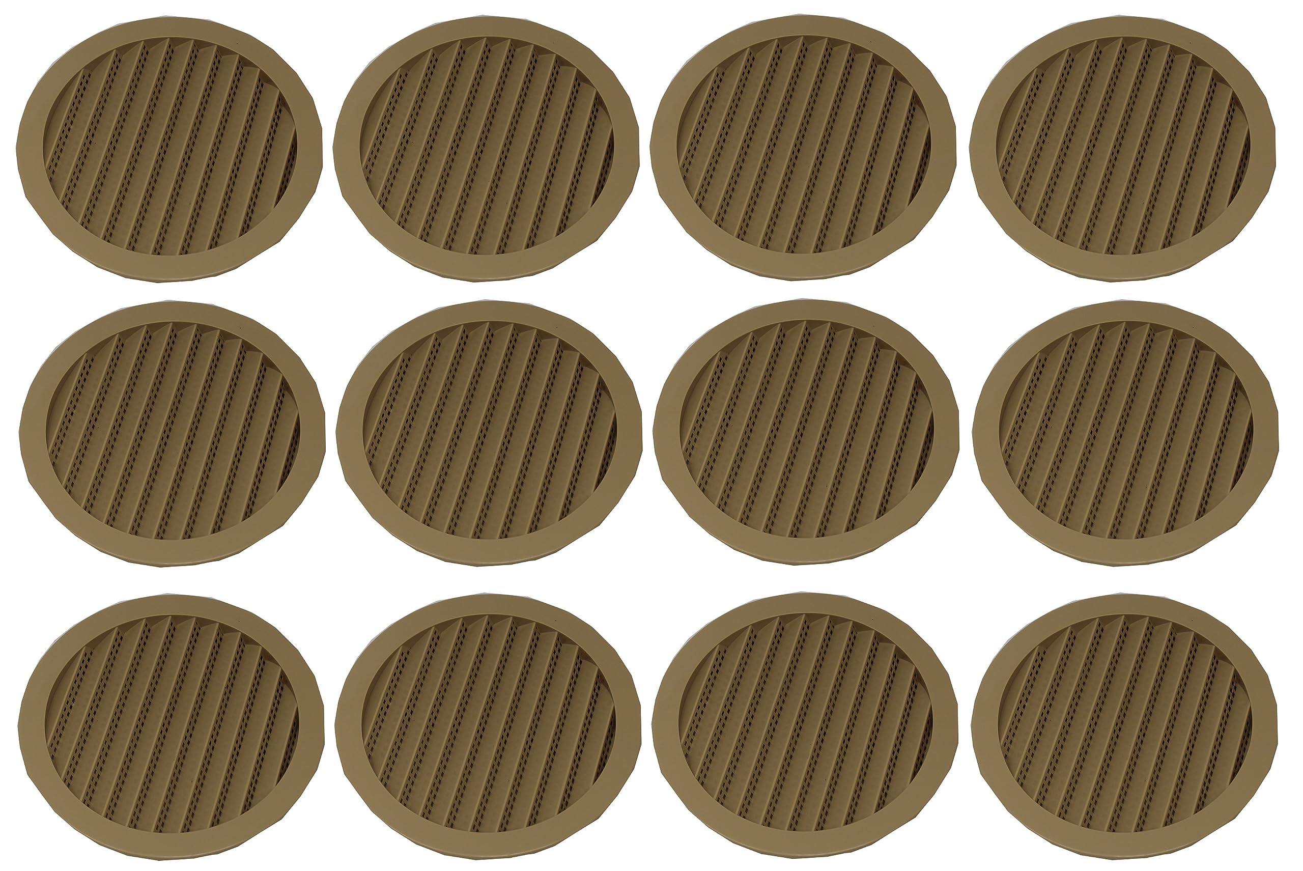 4" Round Plastic Louver Soffit Air Vent Reptile