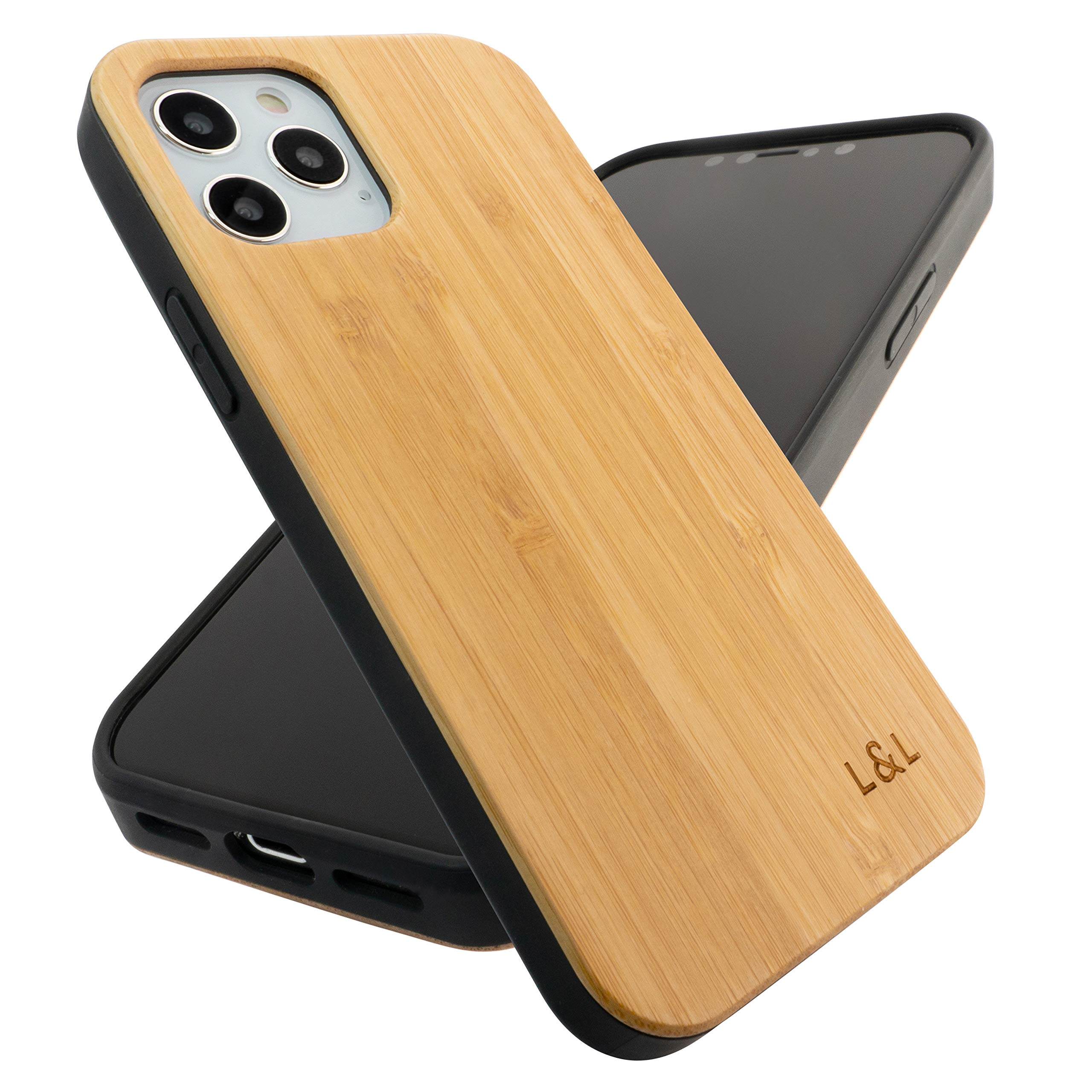 LOAM & LORE Wood Phone Case | Real Bamboo Cover Compatible with iPhone 12 and iPhone 12 Pro | Bamboo Plant Based and Sustainable Zero-Waste Plastic-Free Vegan Wooden Protective Phone Case