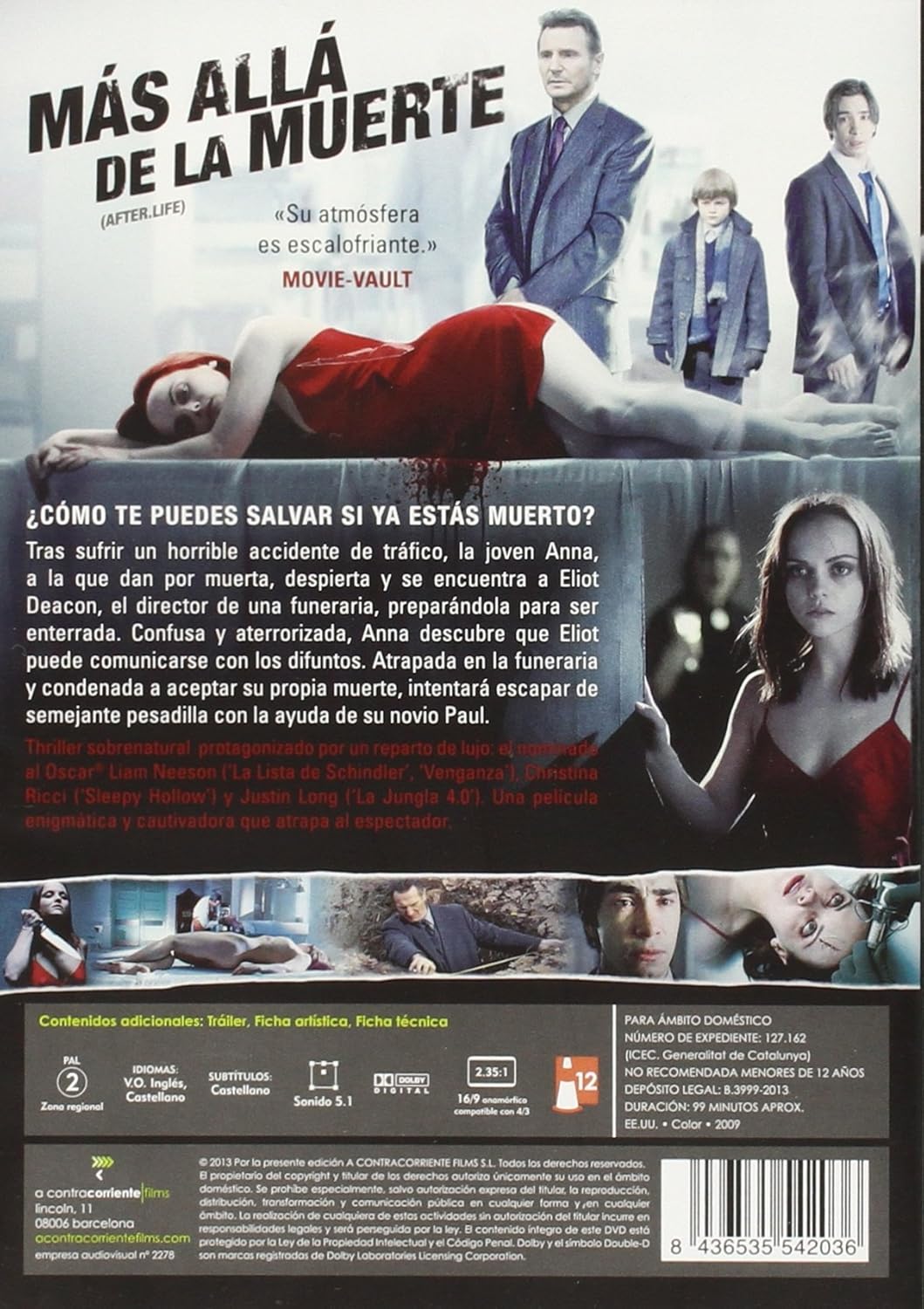 Amazon Com Mas Alla De La Muerte Import Movie European Format Zone 2 2013 Liam Neeson Christina Ricci Justin Christina Ricci Liam Neeson Movies Tv
