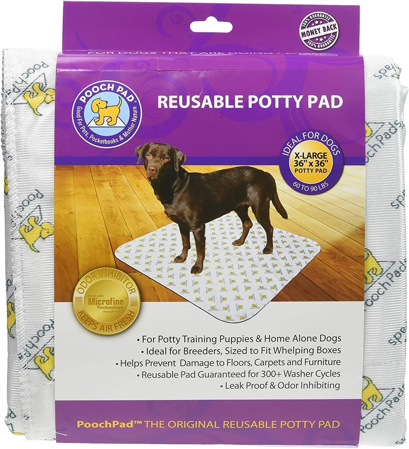 PoochPad 36-Inch by 36-Inch Pet Training Pad, X-Large