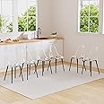Baysitone Clear Dining Chairs Set of 6, Modern Kitchen Chairs with Transparent Seat, Acrylic Accent Side Chairs with Plating Metal Legs for Dining Room, Kitchen, Living Room with Black