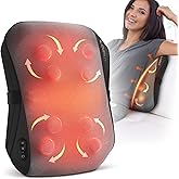 CuPiLo Back Massager for Pain Relief Deep Tissue FSA Eligible HSA, Upgrade 8 Massage Nodes for Upper and Lower Back, Shiatsu Back Massager with Heat for Chair, for Women Men(Corded)