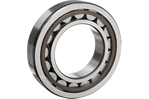 SKF NJ 207 ECP Cylindrical Roller Bearing, Removable Inner Ring, Flanged, High Capacity, Polyamide/Nylon Cage, Metric, 35mm B