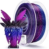 ZIRO Fast Color Changing Twinkling PLA, 1.75mm Filament, Sparkle Glitter with Colorful Transluent PLA, 3D Printing Material,1kg Spool, Dimensional Accuracy +/-0.03mm, Galaxy