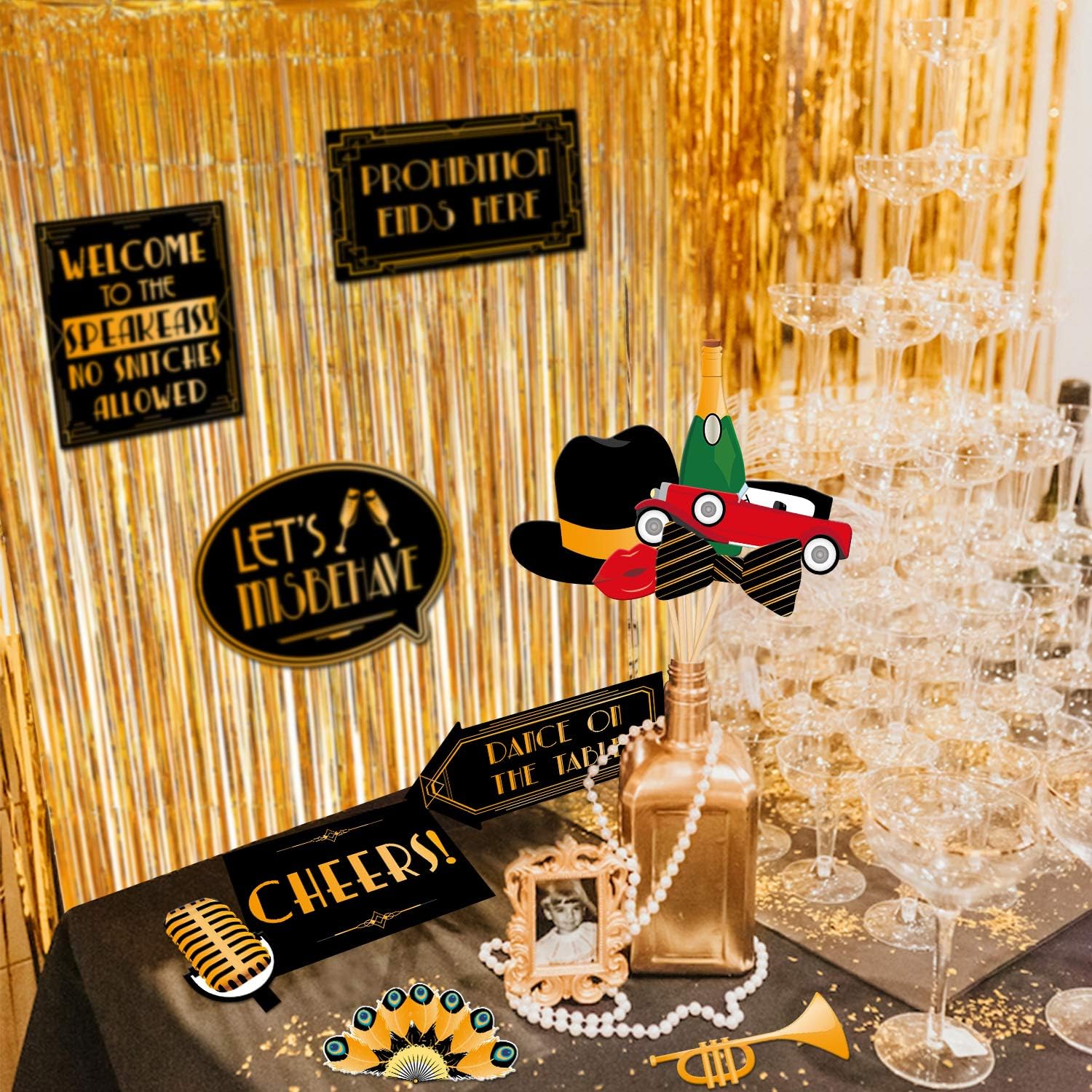flapper party decorations