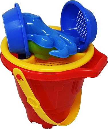 Amazon Beachgoer 6ピースビーチバケツおもちゃセット 子供用 砂型スクープふるいバケツ プール 水遊び おもちゃ