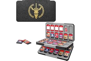 MoKo 48 Game Card Case for Nintendo Switch 2 / Switch OLED / Lite, Portable Game Storage Holder Case with 48 Game Card Slots 