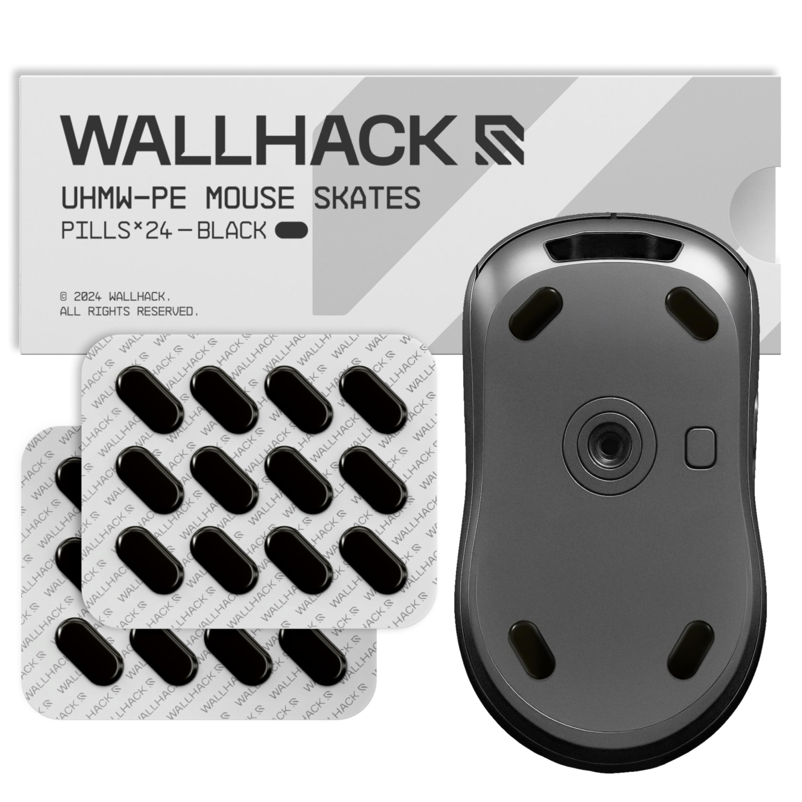 Wallhack UHMW-PE Pill Mouse Skates | Premium
