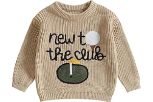 Lefyira Toddler Baby Boy Girl Sweater Golf Brother Sister Matching Outfits Long Sleeve Pullover Knit Fall Winter Clothes
