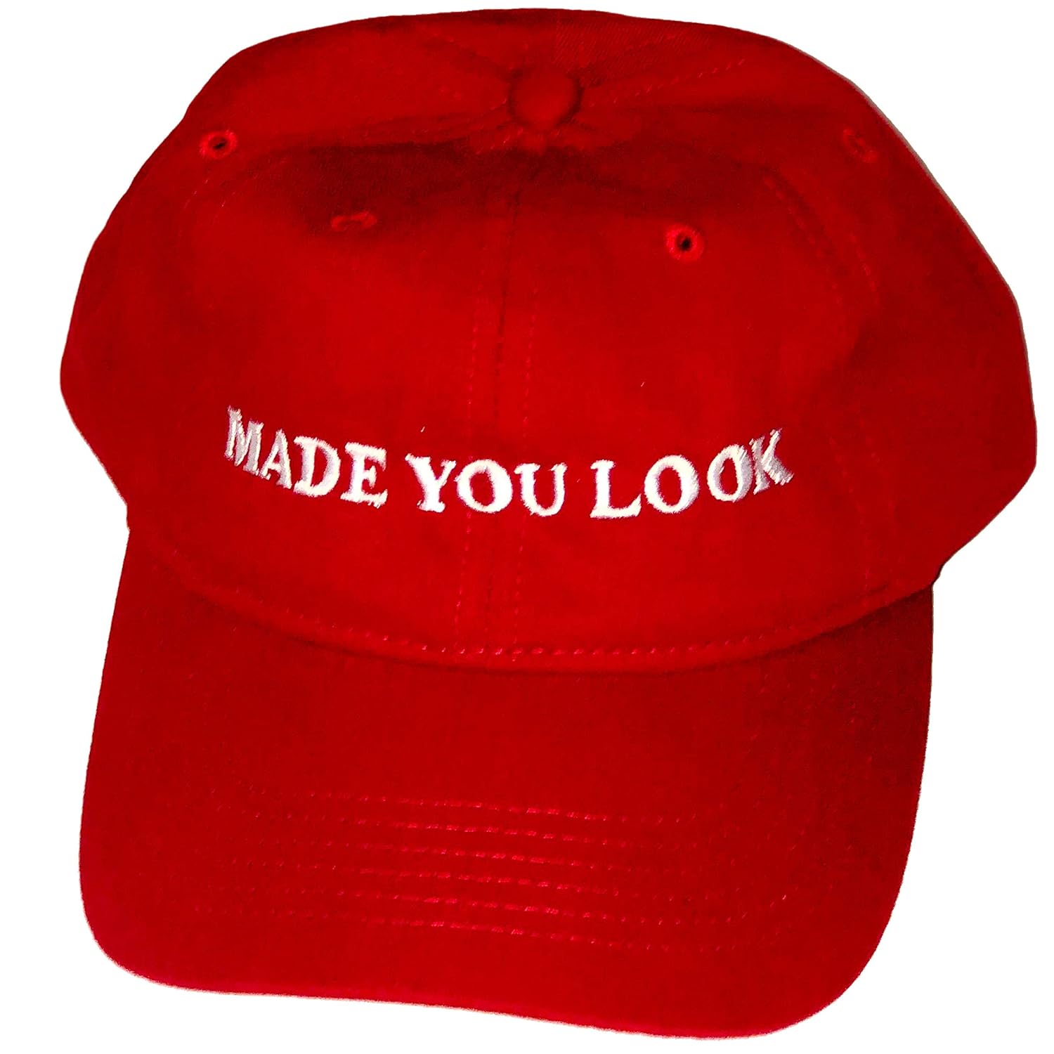 Made You Look Red Hat - Satirical Comedy Joke Hat for MAGA