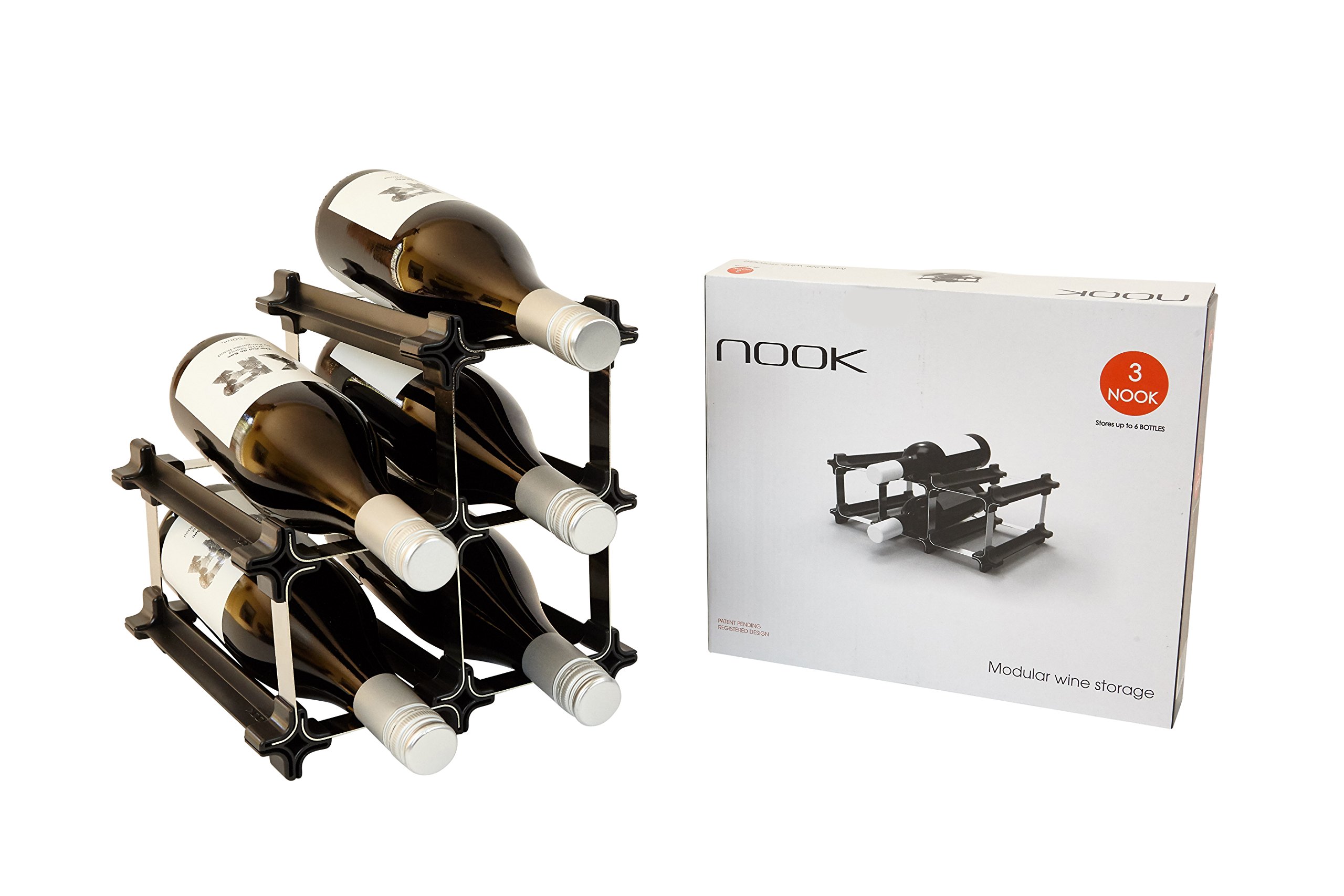 3 NOOK Wine Rack Easy 2 Step Assembly No Hardware Required