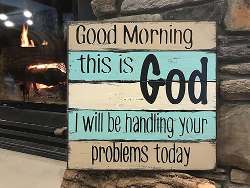 Amazon Com Kitchen Decor Sign Good Morning This Is God I Will