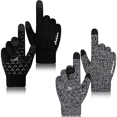 Gants Tactiles Femme Hiver - Doublure Polaire Épaisse - Chauffants Pour Conduite, Course, Plein Air - Taille Unique