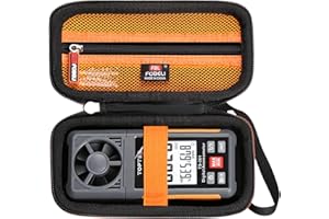 FBLFOBELI Hard Case for TopTes TS-501B Sound Level Meter/TopTes TS-301 Digital Anemometer Wind Speed Meter/TopTes TS-710 Light Meter Lux/Foot Candles Meter (Case Only) (Orange)