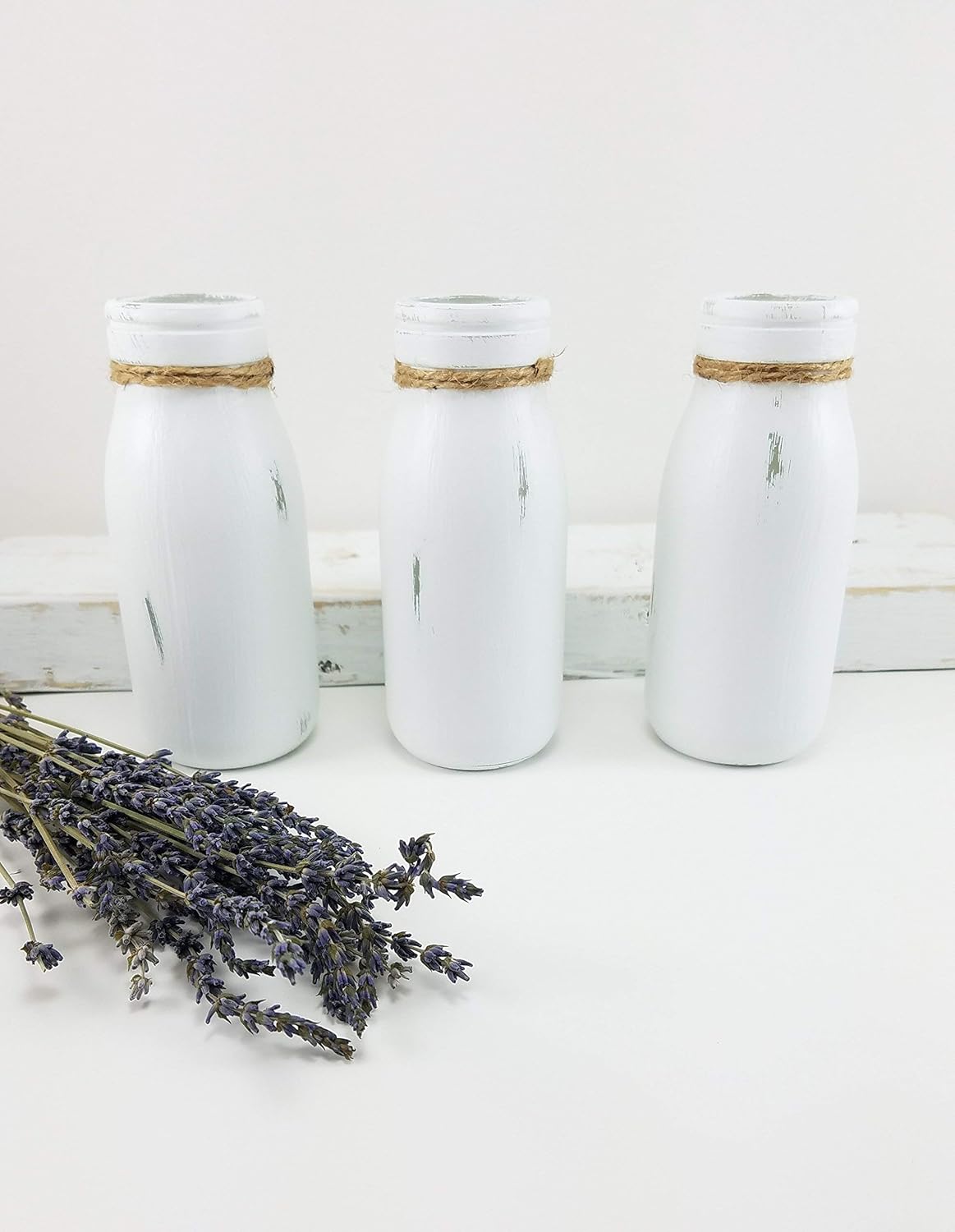 Amazon Com White Flower Vase Bud Vases Milk Bottle Vases Set