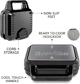 Breville 3-in-1 Ultimate Snack Maker Deep Fill Toastie Waffle Panini UK Plug view 6