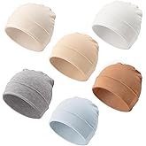 DRESHOW BQUBO 6 Pack Baby Newborn Hats Set for Unisex Infant Newborn Toddler Soft Beanie Hat for Boys Girls 0-24 Months