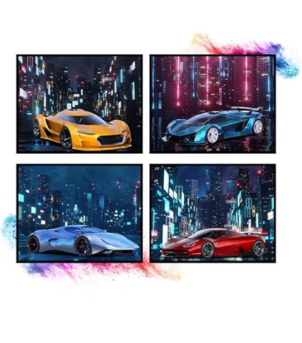 Amazon.com: CNG DIGITAL Tokyo Street Racing Neon Poster Racing Car