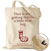 Miss Adola Canvas Tote Bag with Pocket - Aesthetic Cute Canvas Bag for Women Shoulder Totes for Shopping, Work, Gym