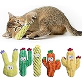 Pawsible Cat Toys for Indoor Cats, 100% Pure Organic Catnip-Filled Toys Without Cotton, Interactive Cactus Kitten Toy for Anx