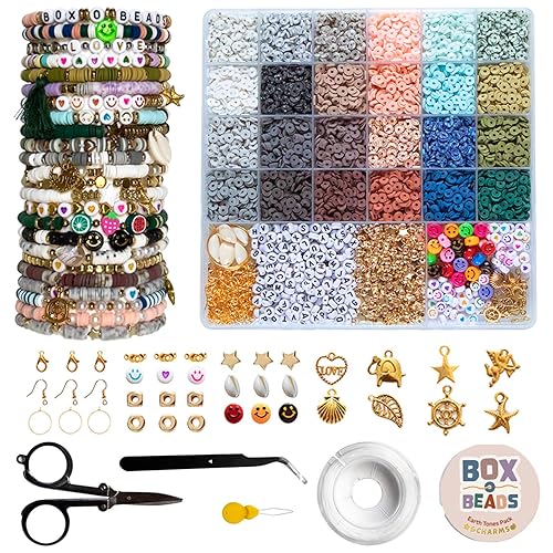 Box-O-Beads Clay Beads Charms Bracelet Making Kit 6000 Pieces