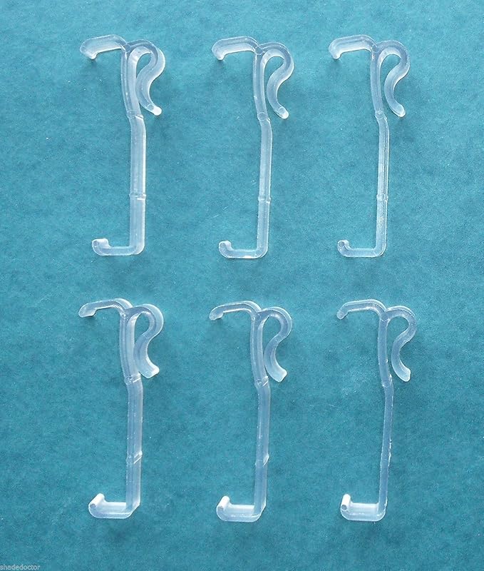 THREE PAIR 2 1/2" Single Slat VALANCE CLIPS for 2" Faux