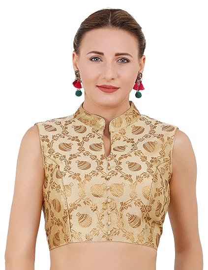 printed jacquard readymade blouse single piece