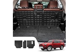 Dattumar Back Seat Cover Compatible with 2010-2024 Toyota 4 Runner 7 Seat Kick Mats TPE All Weather Back Seat Cover Protector 2023 4Runner 7-Seater Accessories (2nd Row Backrest Mats)