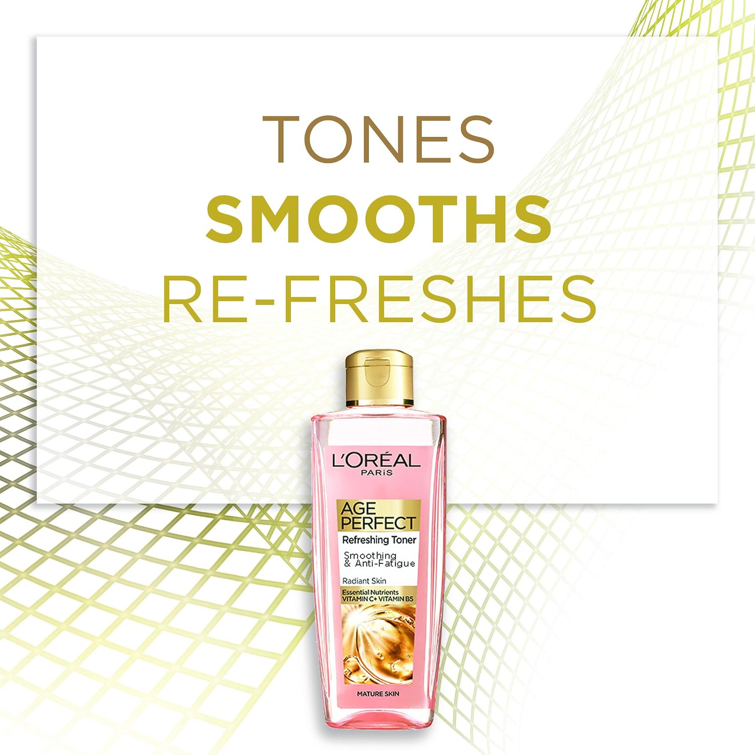 L'Oreal Paris Age Perfect Smoothing and Anti Fatigue Vitamin C Refreshing Toner, Black, Ultra-Invigorating Formula Exfoliates - Image 3