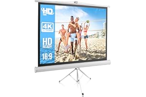 Pyle 50 Inch Portable Projector Screen with Tripod Stand – Lightweight, Durable, Easy Pull Setup Mobile Projection Screen with 4:3 Aspect Ratio, White Matte Fabric for Indoor/Outdoor Use