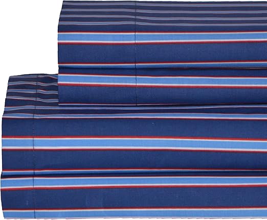 Amazon Com Tommy Hilfiger Pillow Case And Print Sheet Set Queen