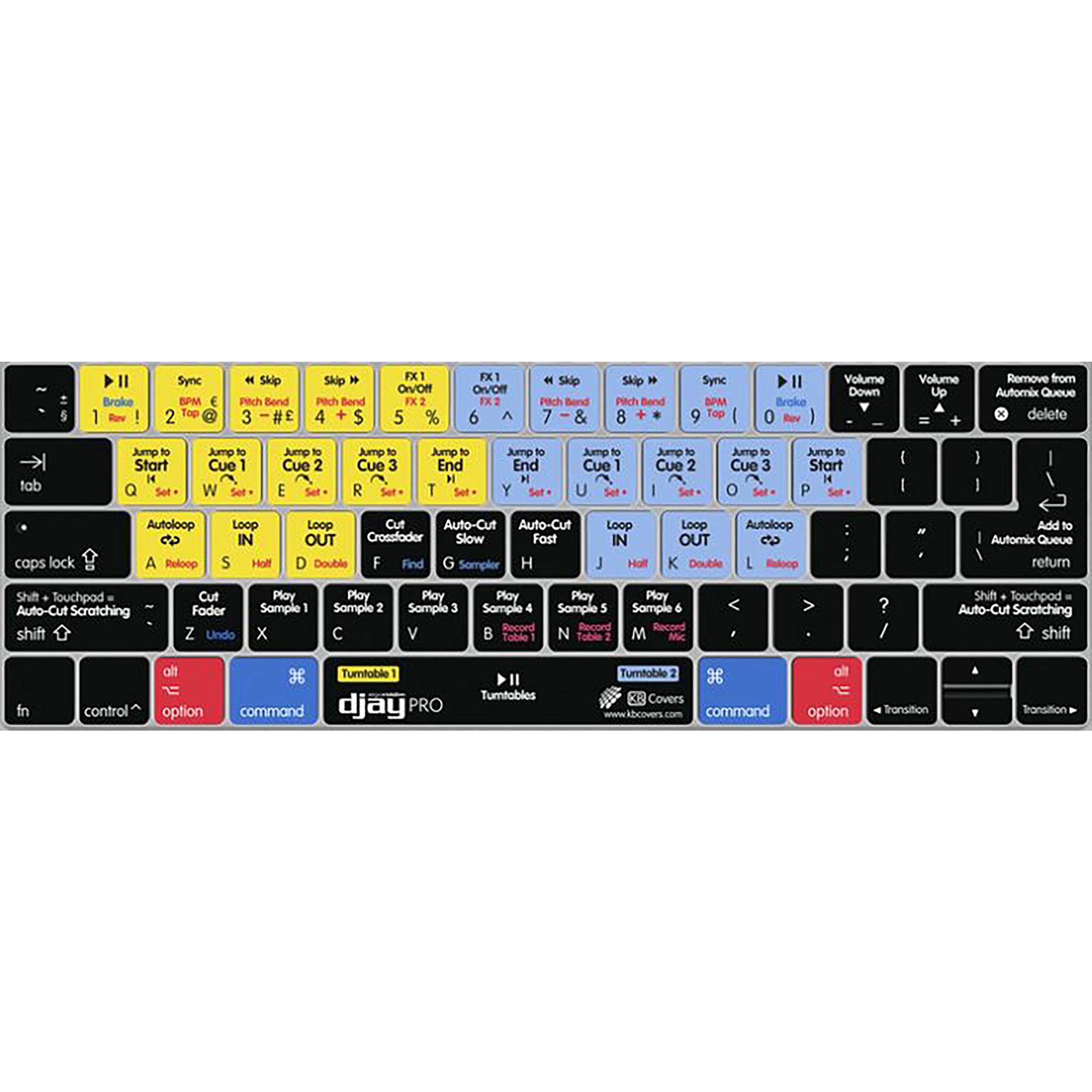 djay V4 QWERTY Keyboard Cover for MacBook, Air & Pro