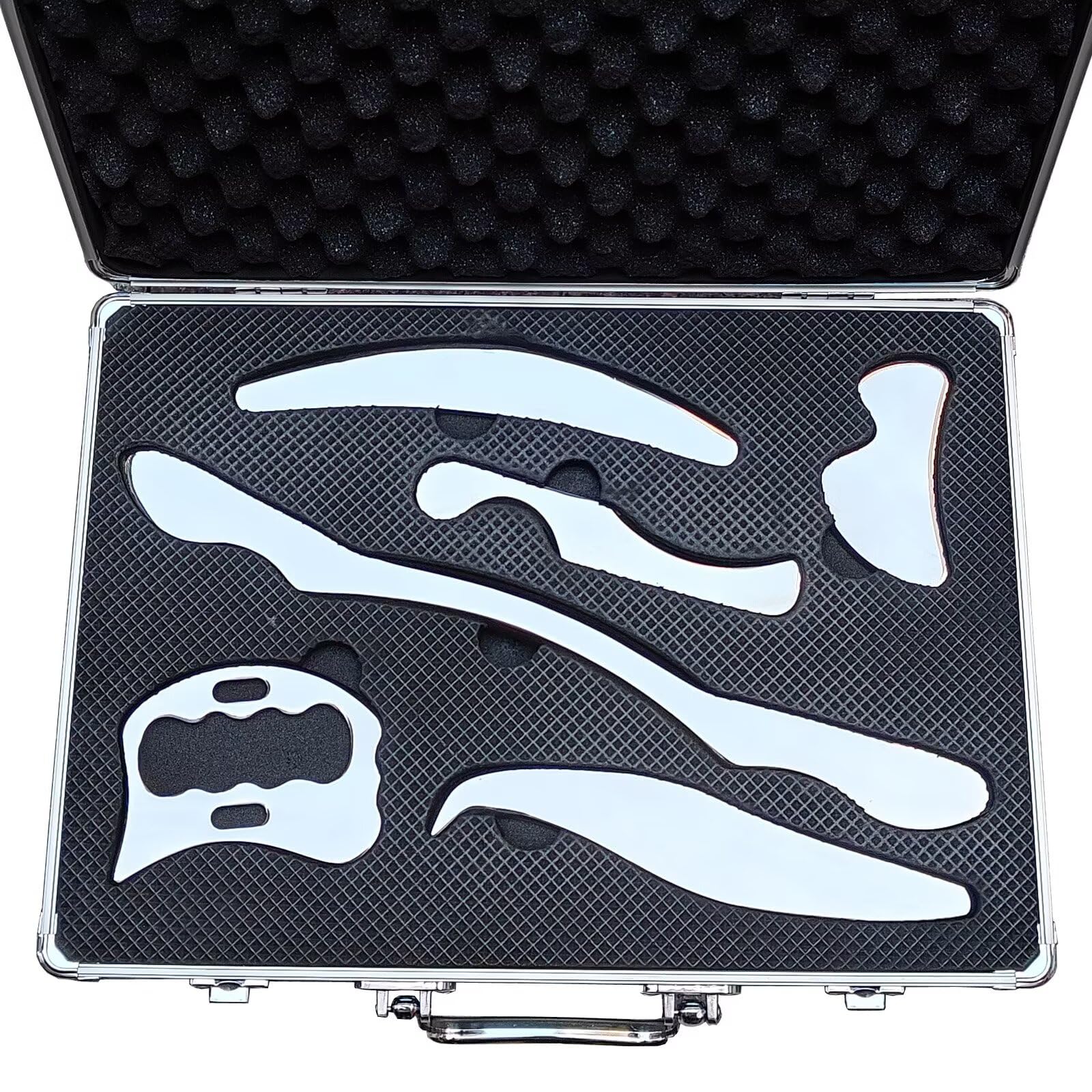 GYX COELE Stainless Steel Muscle Scraper Set,IASTM Tools, Muscle Scraping Tool Great Soft Tissue Mobilization Tool (6pcs Set)