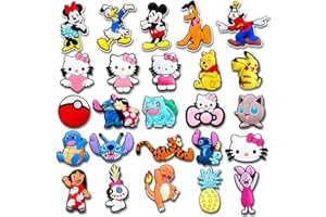 EPICSEREN 24/40 PCS Random Shoe Charms Pack for Croc Clog, No-Repeat Different Shoes Decoration Accessories for Kids Teen