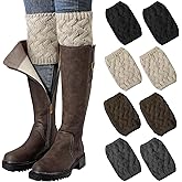 Clothirily Boot Socks for Women, Winter Warm Boot Cuffs, Knitted Short Leg Warmers Boot Topper Socks