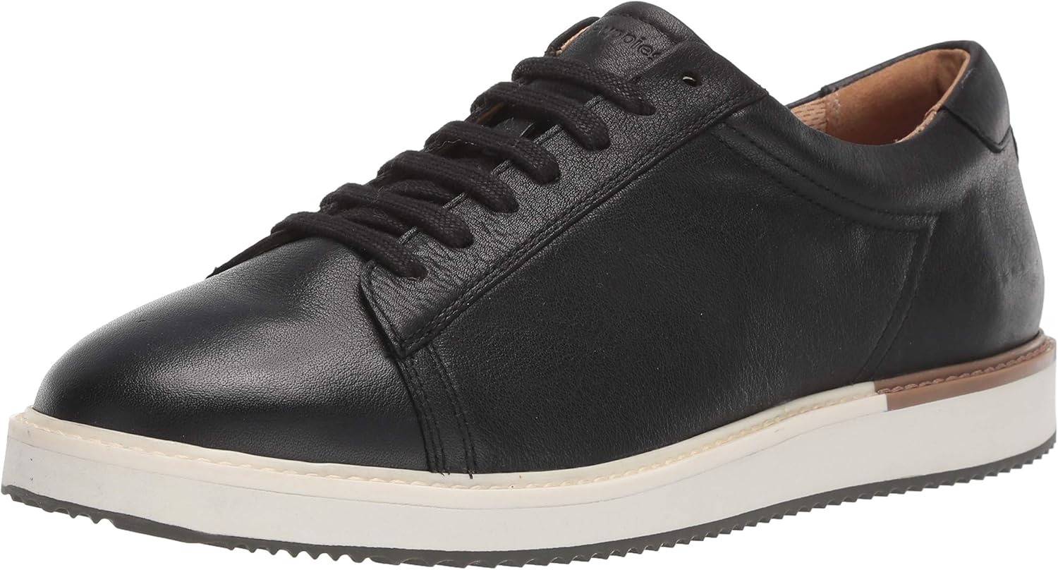Hush Puppies Men's Heath Sneaker Oxford, Black Leather, 11 UK Buy