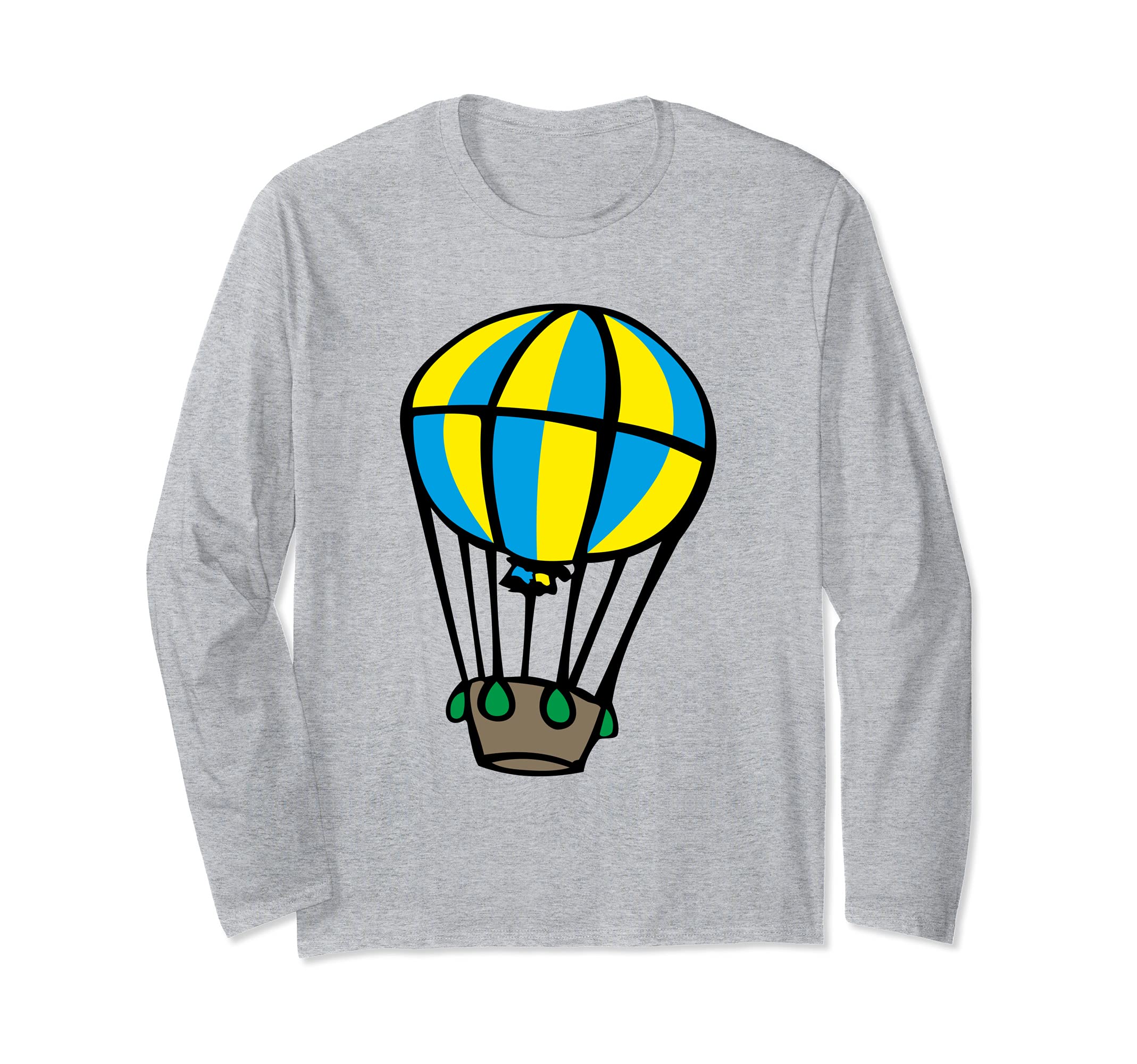 Hot Air Balloon Cartoon Long Sleeve T-Shirt